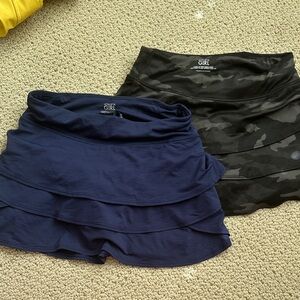 Athleta Girl skorts in Navy and Black Camouflage